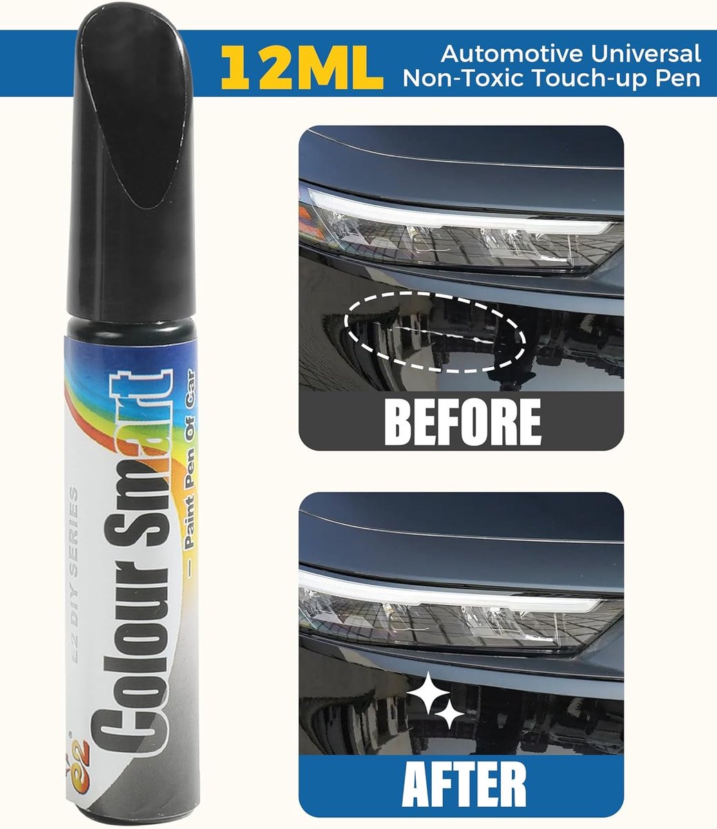 Krassenverwijderaar Auto - Lakstift Reparatie - Voertuig Herstellen - Sneldrogend Waterdicht - 1 ml - Zwart – foto 5