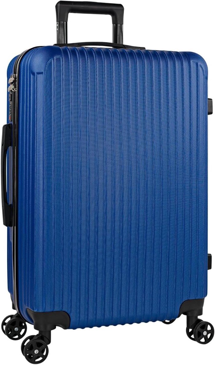 Reis koffer set - Koffer trolley - Lange vakanties - Lichtgewicht hardcase - 41x65x25 cm - Blauw