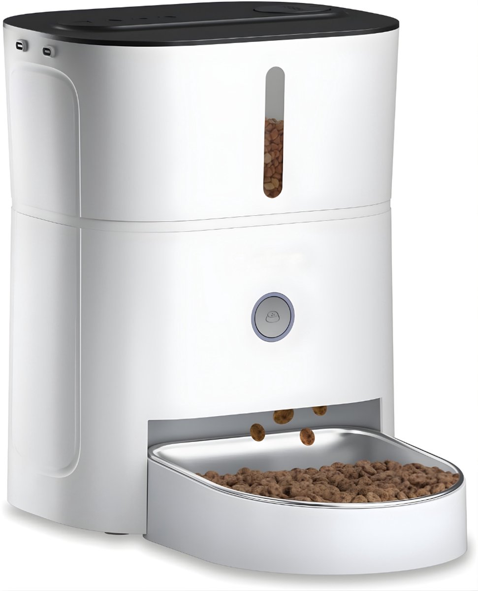DnA® Drinkfontein Kat - Automatische Voerbak Kat - Voerautomaat Kat - Wit - 15cm x 12cm x 15cm