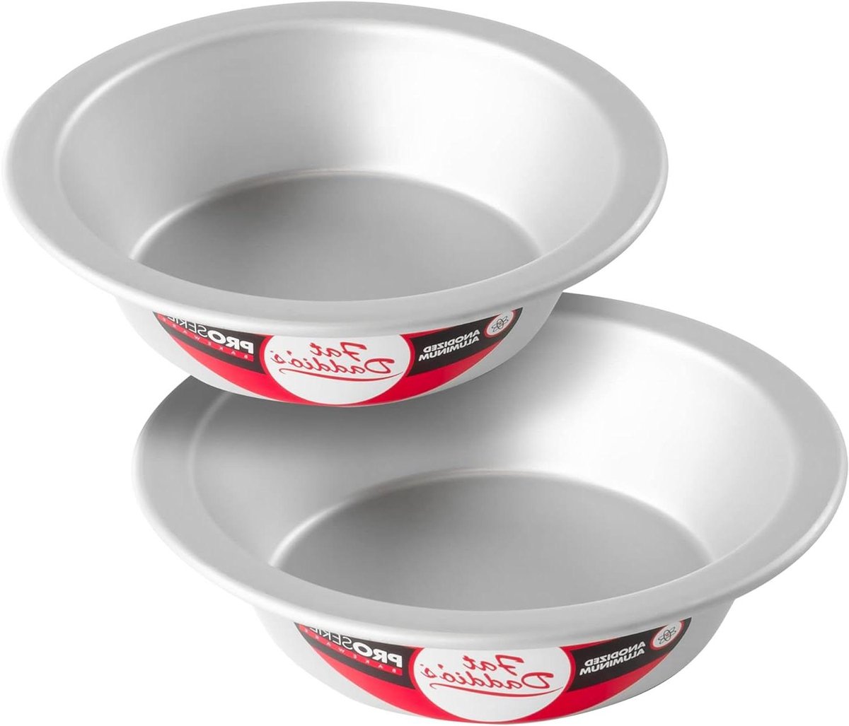 Fat Daddio's PIE-6SET Geanodiseerde Aluminium Pie Pan, 6 x 1.5 Inch, Set van 2