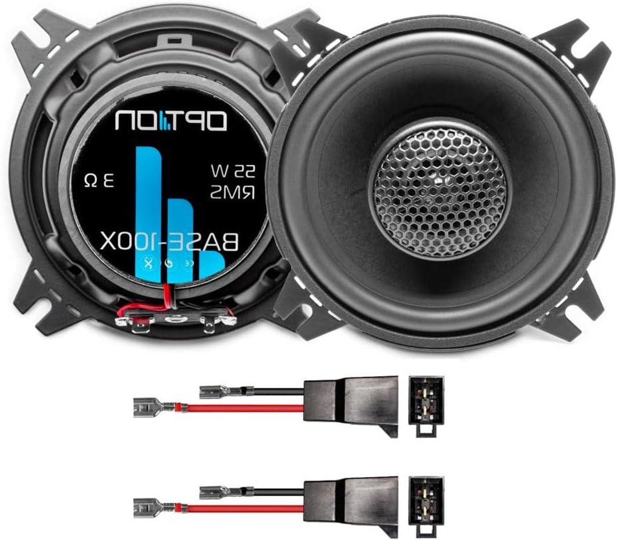 Auto Luidsprekers - Coaxiaal Systeem - Muziek Installatie - Plug and Play - 10cm Doorsnede