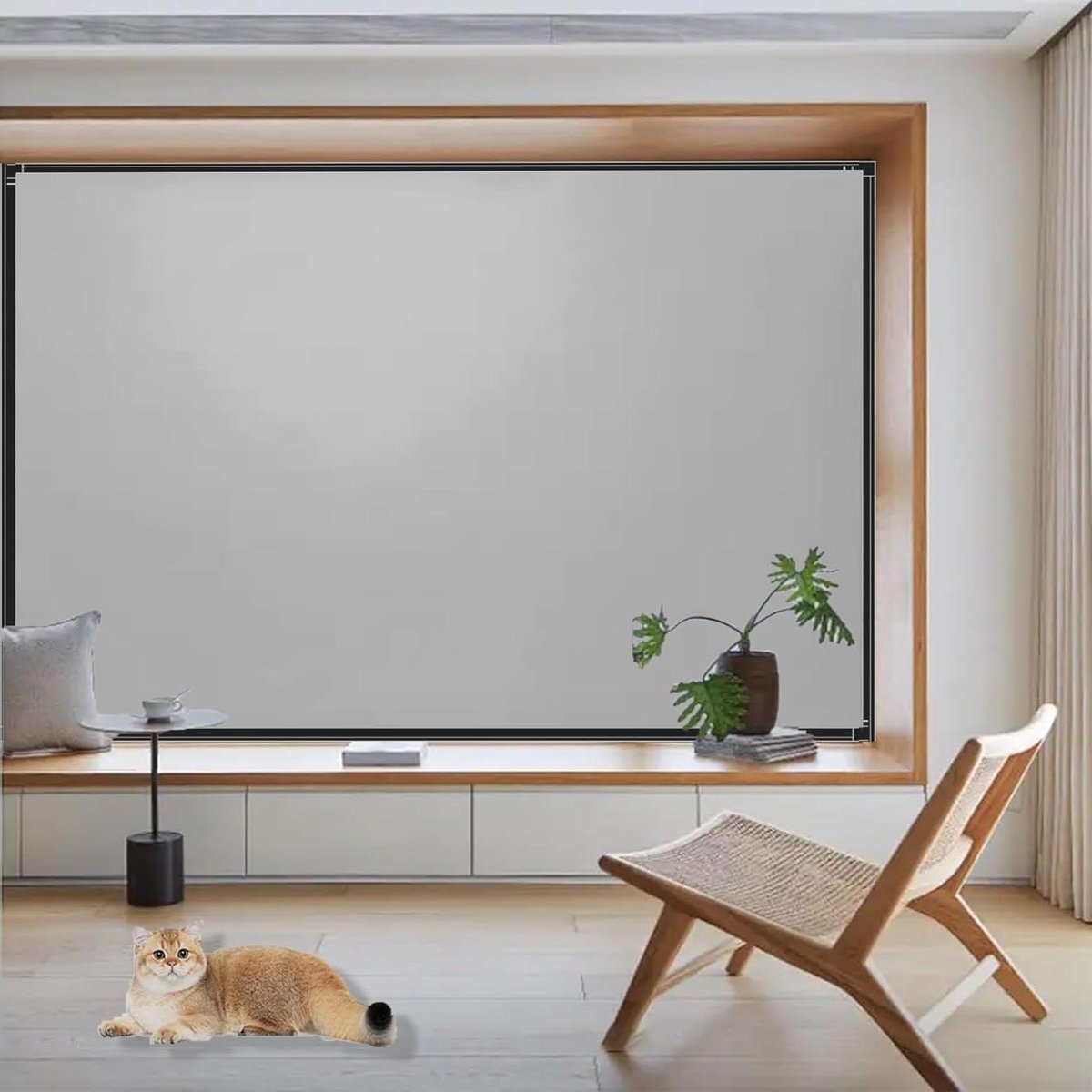 Draagbaar Verduisterend Gordijn - Reisgordijn Blackout - Donker Slapen - Geen Boor Installatie - 155x180 cm - Grijs