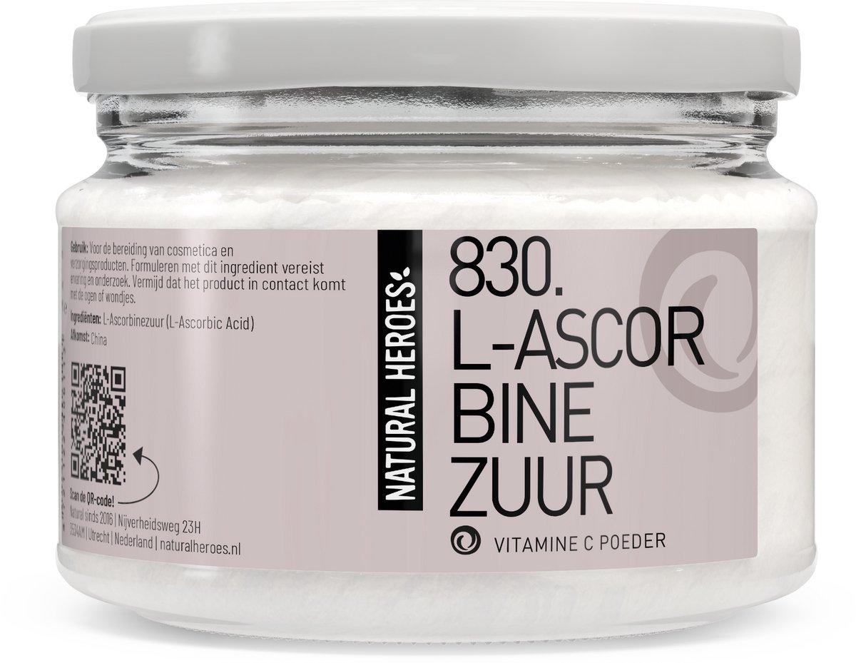 Natural Heroes - L-Ascorbinezuur 100% - (Vitamine C Poeder) 250 ml