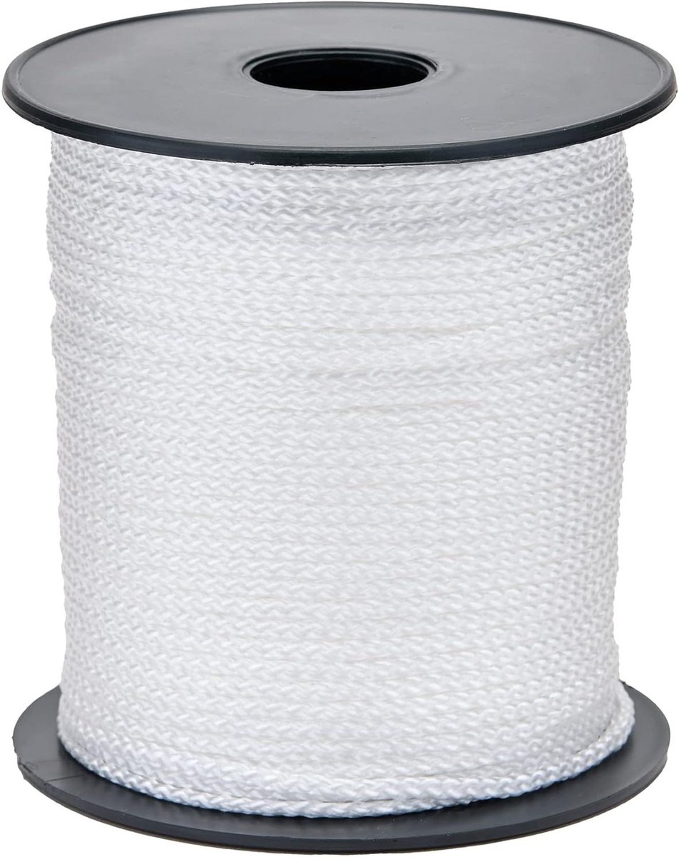Gevlochten Touw - Polypro Touw - Knutselen en Tuinieren - Goede Knoopbinding - 200 Meter - Wit