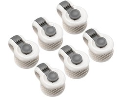 Set van 6 plastic hoesclips, onzichtbare bevestiging, antislip, duurzaam ABS-materiaal, voor het stevig vastzetten van lakens, tafelkleden en matrasbeschermers, afmetingen: 5,2 x 3,6 x 3 cm