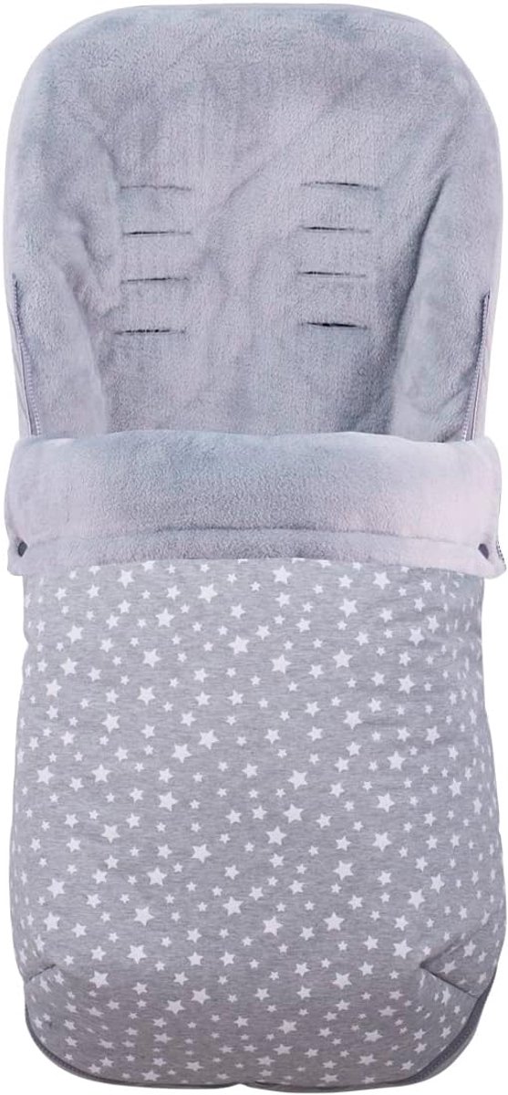 Voetenzak Kinderwagen - Wandelwagen zak - Warm en droog - Waterdichte buitenkant - 43x98 cm - Witte ster — afbeelding 5