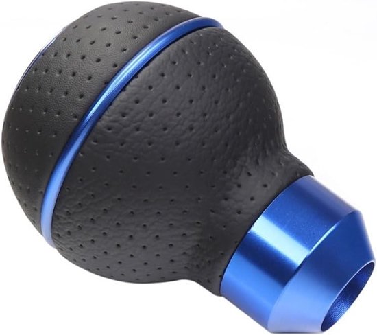 5 versnellingspookknop voor handmatige auto's, stijlvol en comfortabel aluminium en leer (5 versnellingen blauw) — afbeelding 5