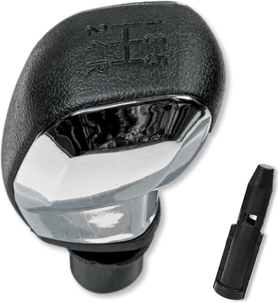 Schakelpook Set - Versnellingspook Knop - Auto Interieur Upgrade - 5 Versnellingen Achteruit - Universele Adapter - Zwart Gepolijst van Merkloos — afbeelding 2