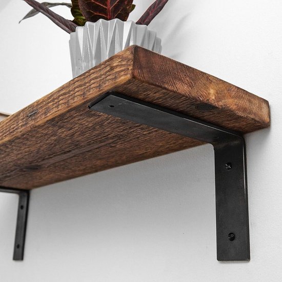 Zware L-vormige Wandplanken Steunen - 4 Stuks Verstelbare Hoeksteunen voor Drijvende Houten Planken (200 x 150mm) - Ideaal voor Opslag en Organisatie — afbeelding 4