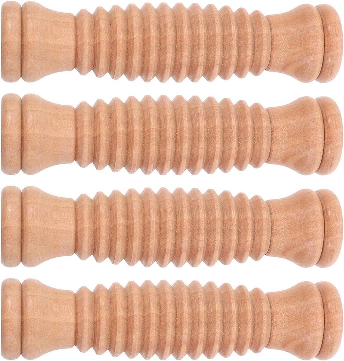 Handmatige Beenmassage - Spier Roller - Spierherstel Bevorderen - Draagbare Wellness Set - 4 Stuks - Beige