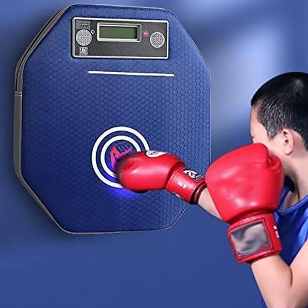 Muziek Boksmachine - Smart Boksapparaat - Thuisoefening Stressverlichting - Wandmontage met Verlichting - 40 x 45 x 7 cm - Zwart