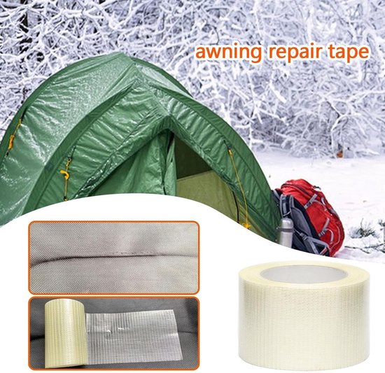 Afdichtingstape Glasvezel - Waterdicht Reparatie - Buitenuitrusting Repareren - UV-bestendig Weerbestendig - 8 cm x 10 m - Meerkleurig — afbeelding 5