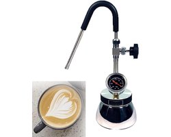 Melkschuimer Waterkoker - Stoomkoker - Dranken Bereiden - Hogedruk Stoomtechnologie - 100-120 ml - Zilver