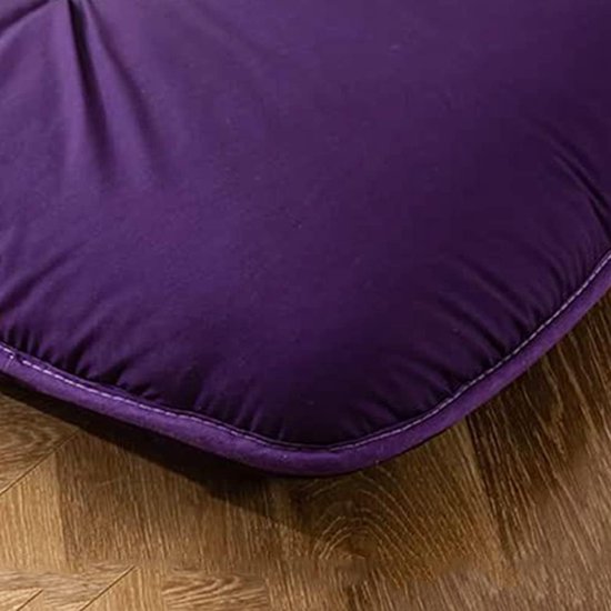 Vloermatras met hoes - Zacht slaapkussen - Comfortabel slapen - Geüpgraded 5-laags structuur - 200x220cm - Paars — afbeelding 5