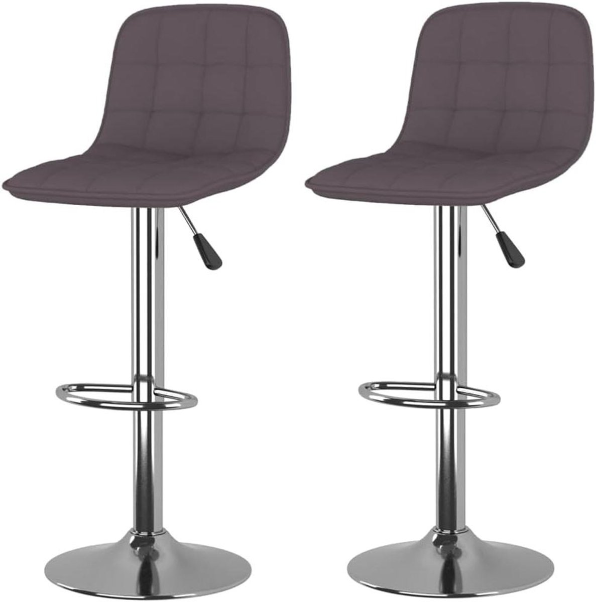 Barkrukken - Barstoelen - Ontspannen Zitten - In Hoogte Verstelbaar - 2 Stuks - Taupe