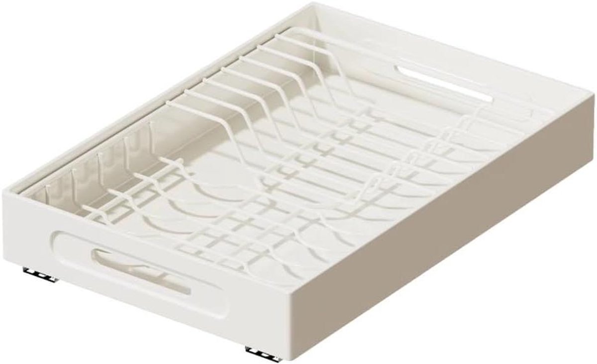 Uittrekbare Organizer - Keukenrek - Kast Opbergen - Ruimtebesparend - 425 x 25 x 6 cm - Wit