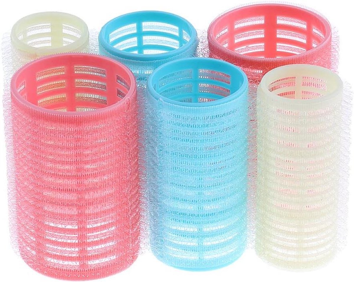 Haarrollers Set - Krulrollers - Haar Krullen - Zonder Spelden - 6 Stuks - Diverse Kleuren