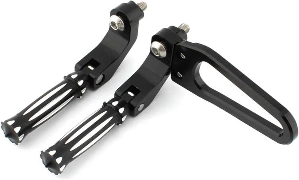 Motorfiets Voetsteunen - Passagiers Pedaal - Comfortabel Rijden - Antislip Oppervlak - 452 g - Zwart