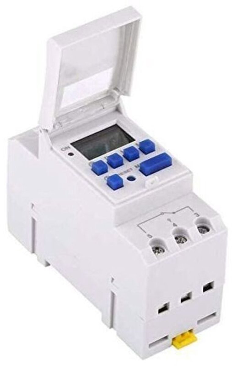 Elektronische timer, tijdrelais, tijdschakelaar, lcd-display, voorinstelbare, programmeerbare weektimer (220V)