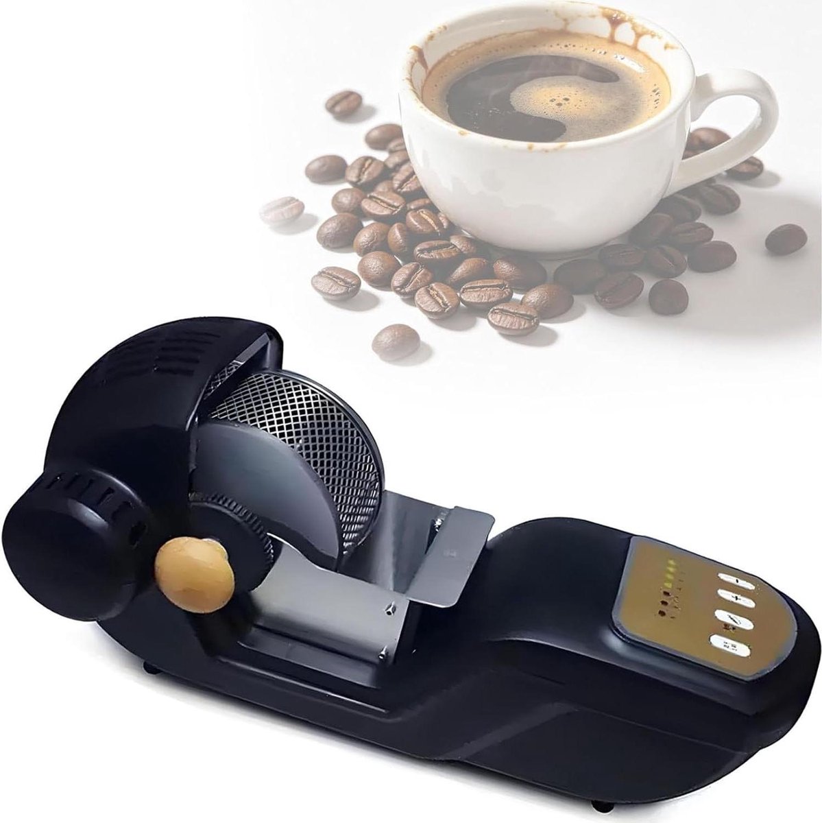 Koffiebrander - Koffiemachine Branden - Thuis Koffie Branden - 7 Brandingsniveaus - 300g per keer - Meerkleurig