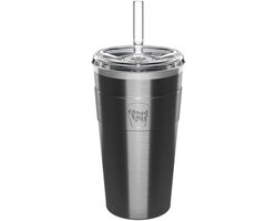 KeepCup Thermal Cold Cup - Insulated Stainless Steel Reusable Coffee Cup with Lid and Straw - 12oz/340ml - 16oz/450ml - Nitro