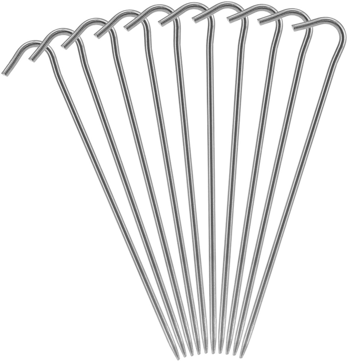 Dailygoods - Innovra - Dailygoods - Dailygoody - Lichtgewicht Haringen - Corrosiebestendig - 10 Grondpennen - Geschikt voor Tenten - Ideaal voor Kamperen - Handig voor Buitenactiviteiten