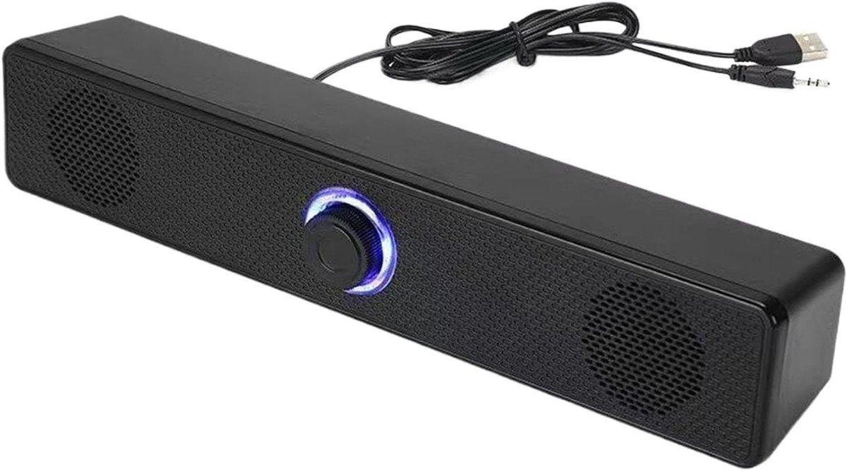 Draadloze Soundbar - Computer Luidspreker - Home Entertainment - Volume Boost - 29.6 cm - Zwart