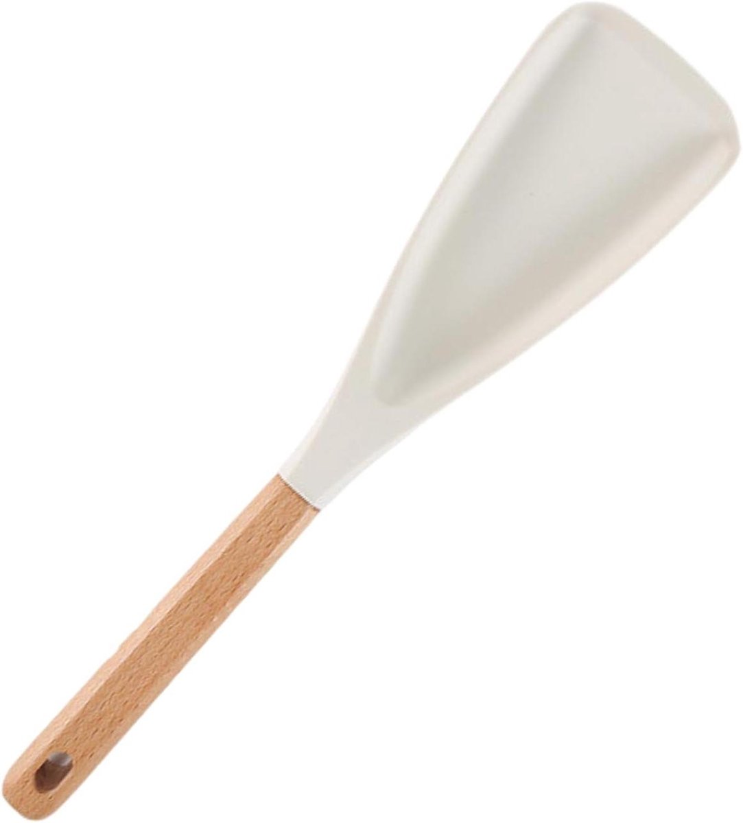 Keuken Spatel - Bakspatel Lepel - Koken Mengen - Hittebestendig Siliconen - 31 x 8 cm - Wit