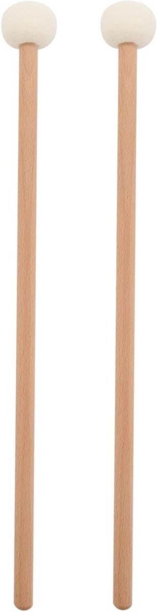 Drumstokken Set - Gong Mallets - Muziek Maken - Dubbele Kop - 385mm Lengte - Wit