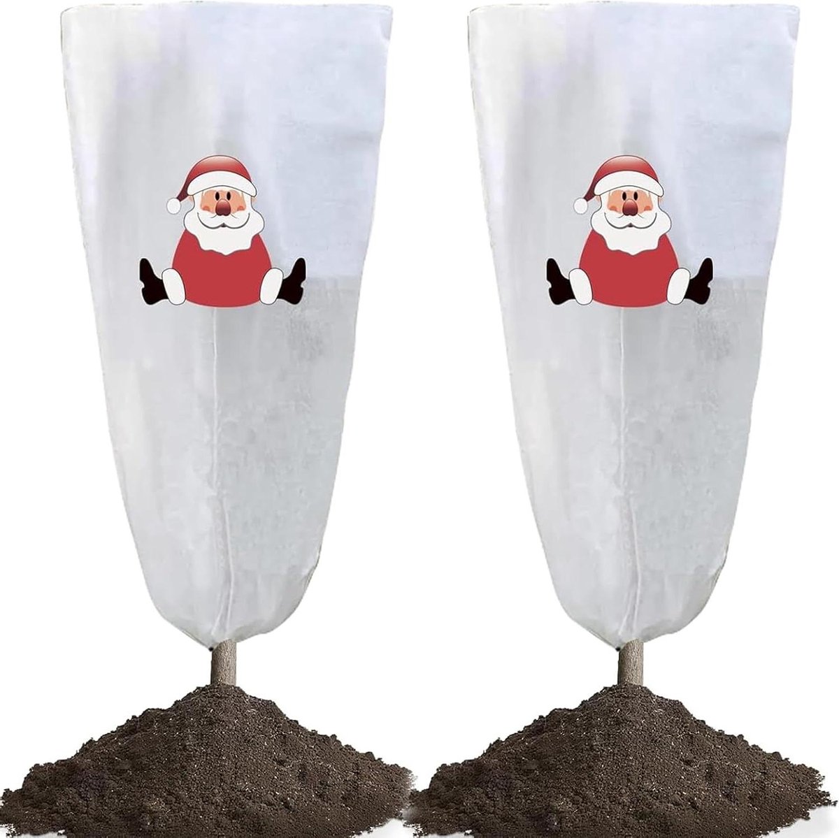 Beschermhoezen Bomen - Tuinhoezen Vlies - Winterbescherming Planten - Ademend Materiaal - 2 Stuks - Groen