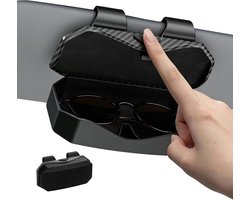 Zonnebrilhouder Auto - Opbergbox Organizer - Auto Interieur - Stabiel Clipsysteem - 17cm Lengte - Zwart