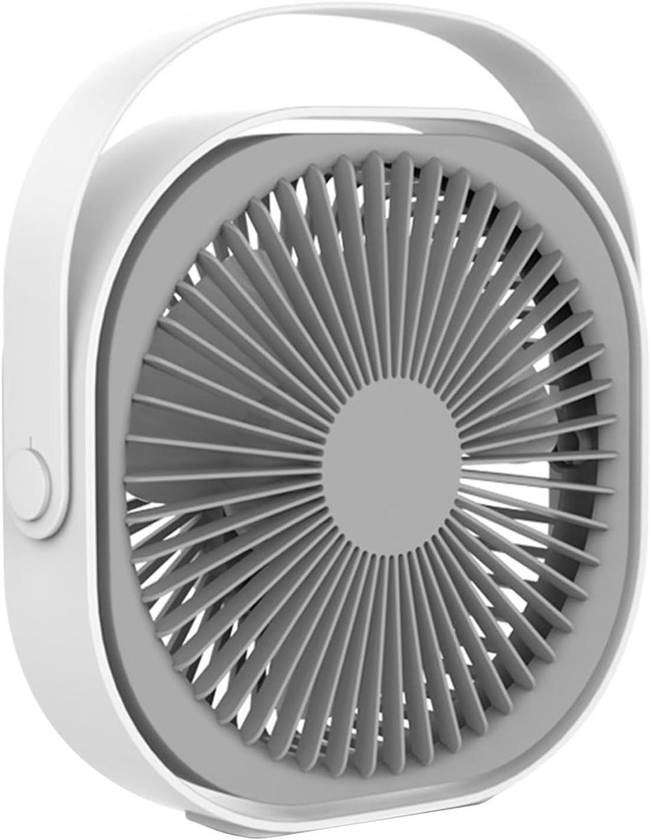 USB Tafelventilator - Mini Ventilator - Persoonlijke Verkoeling - Stil Ontwerp - 6 inch - Wit