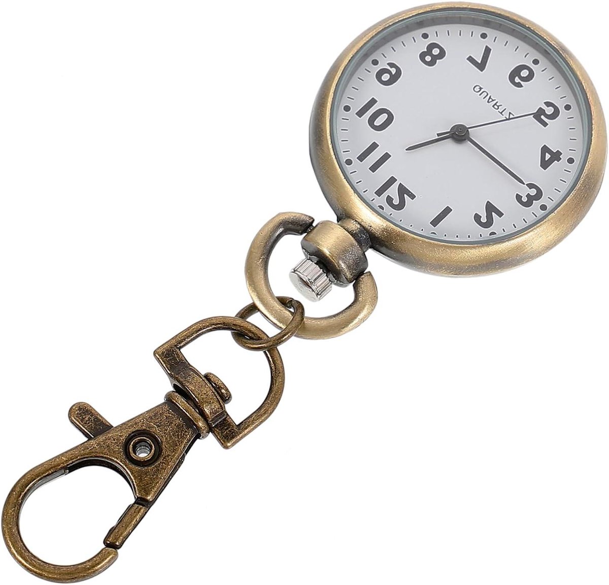 Zakhorloge Dames - Verpleegkundige Horloge - Tijd Aflezen - Clip-on Bevestiging - 8.5 cm Lengte - Zilverkleurig