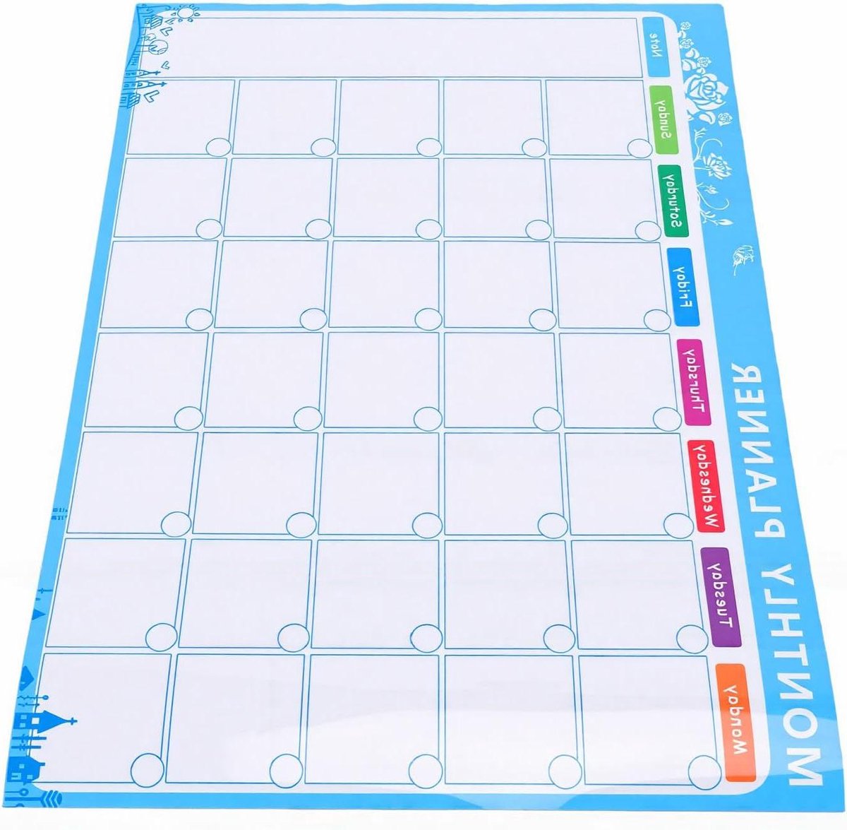 Maandplanner Koelkast - Weekplanner Magneet - Gezinsplanning Organiseren - Volledige Magneetrug - 4 Sets - Multicolor