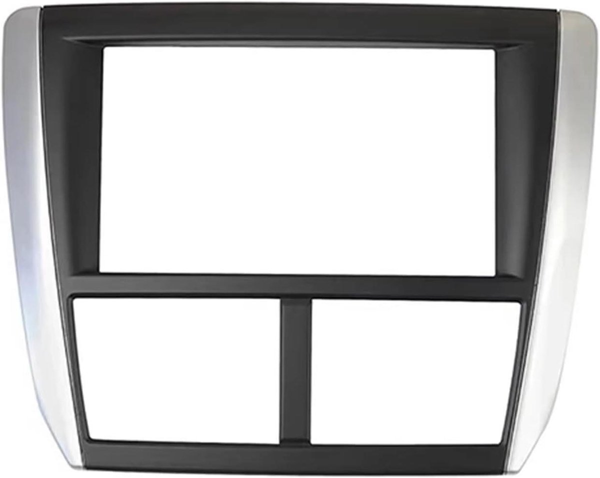 Autoradio Frame - Dashboard Bezel - Stereo Installatie - Directe Pasvorm - 7 Inch - Zilver Zwart