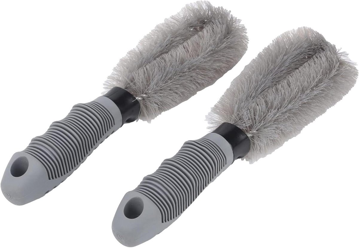 Wielnaafborstel - Velgenborstel - Auto Reinigen - Ergonomisch Handvat - 10 Inch - Zwart