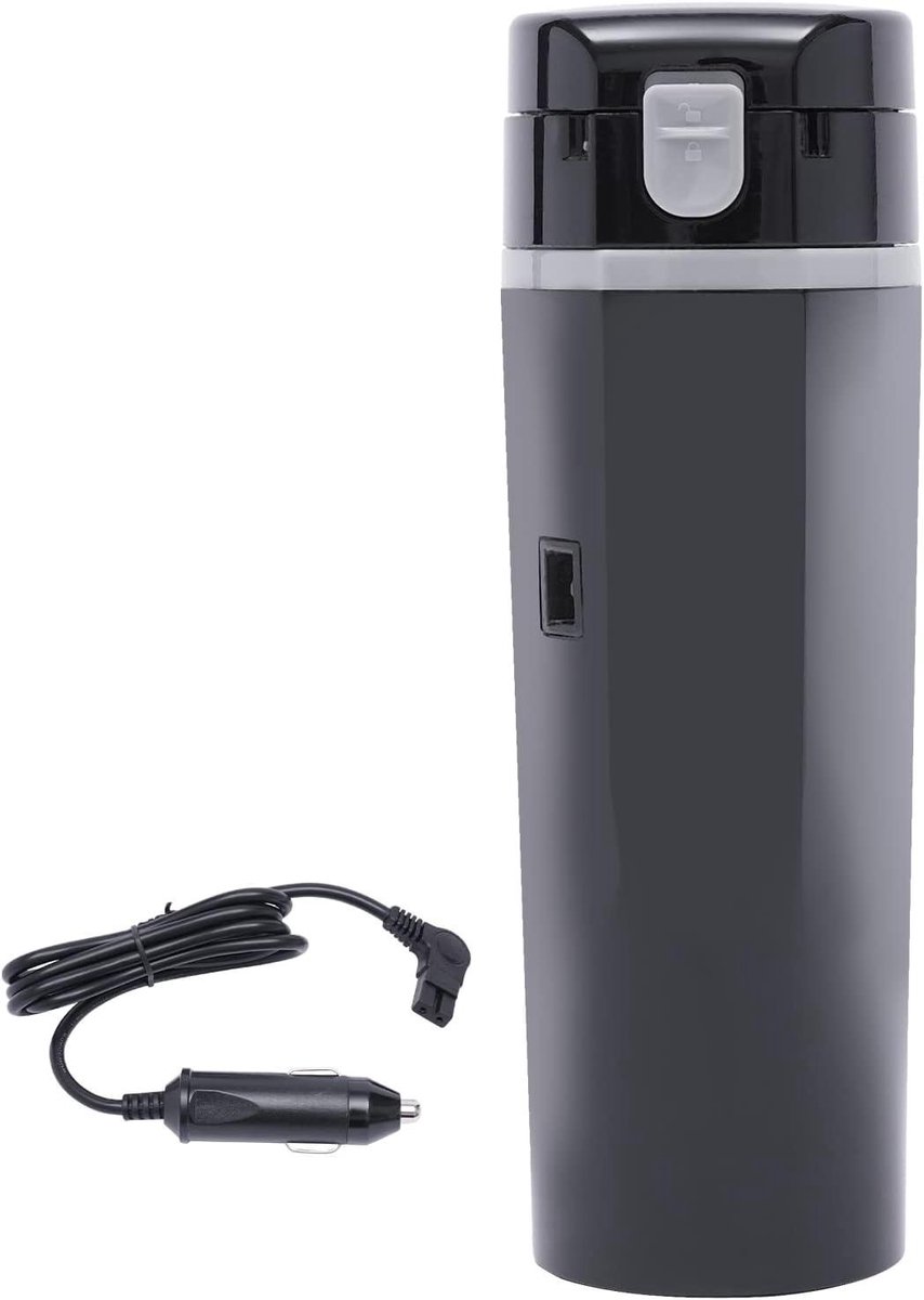 Elektrische Waterkoker - Verwarmingsbeker - Reizen Warm Water - Intelligente Temperatuurregeling - 500 ml - Zwart