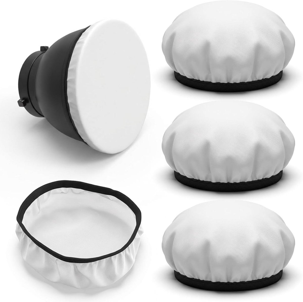 Lichtdiffusor Sokken - Lampafdekking - Zachte Belichting - Universeel Opzetstuk - 4 Stuks - Wit
