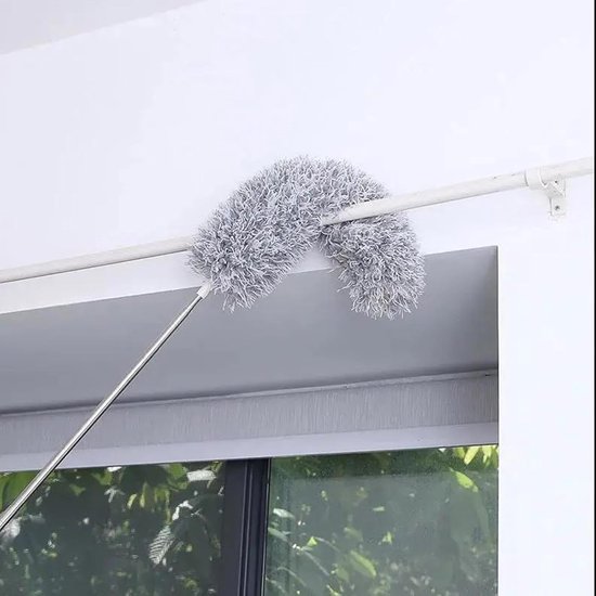 Microvezel Plumeau - Stofwisser Telescoop - Hoge Plekken Reinigen - Buigbare Kop - Tot 280 cm - Grijs — afbeelding 2