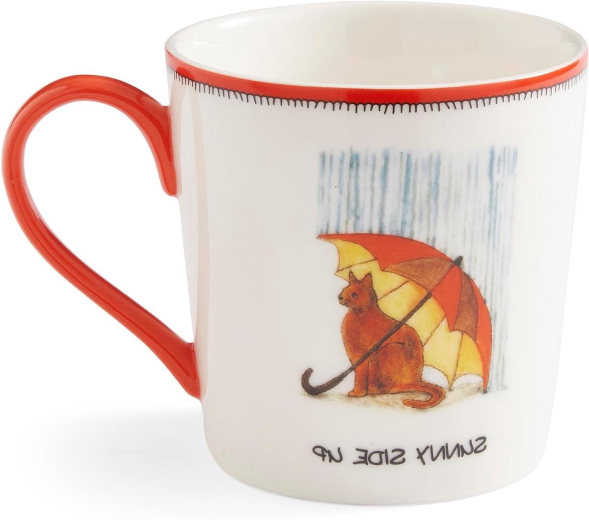 Doodle Mok - Theekop - Ochtendkoffie Genieten - Hedendaagse Stijl - 350 ml - Geel