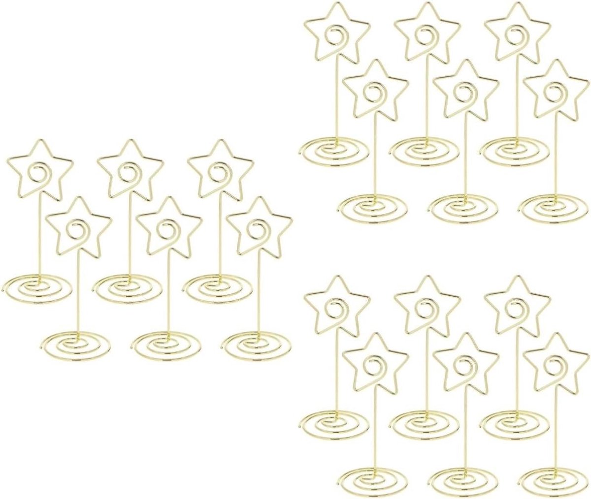 Houders voor Clips - Kaarthouders - Decoratie Thuis - Sterke Constructie - 30 Stuks - Goud