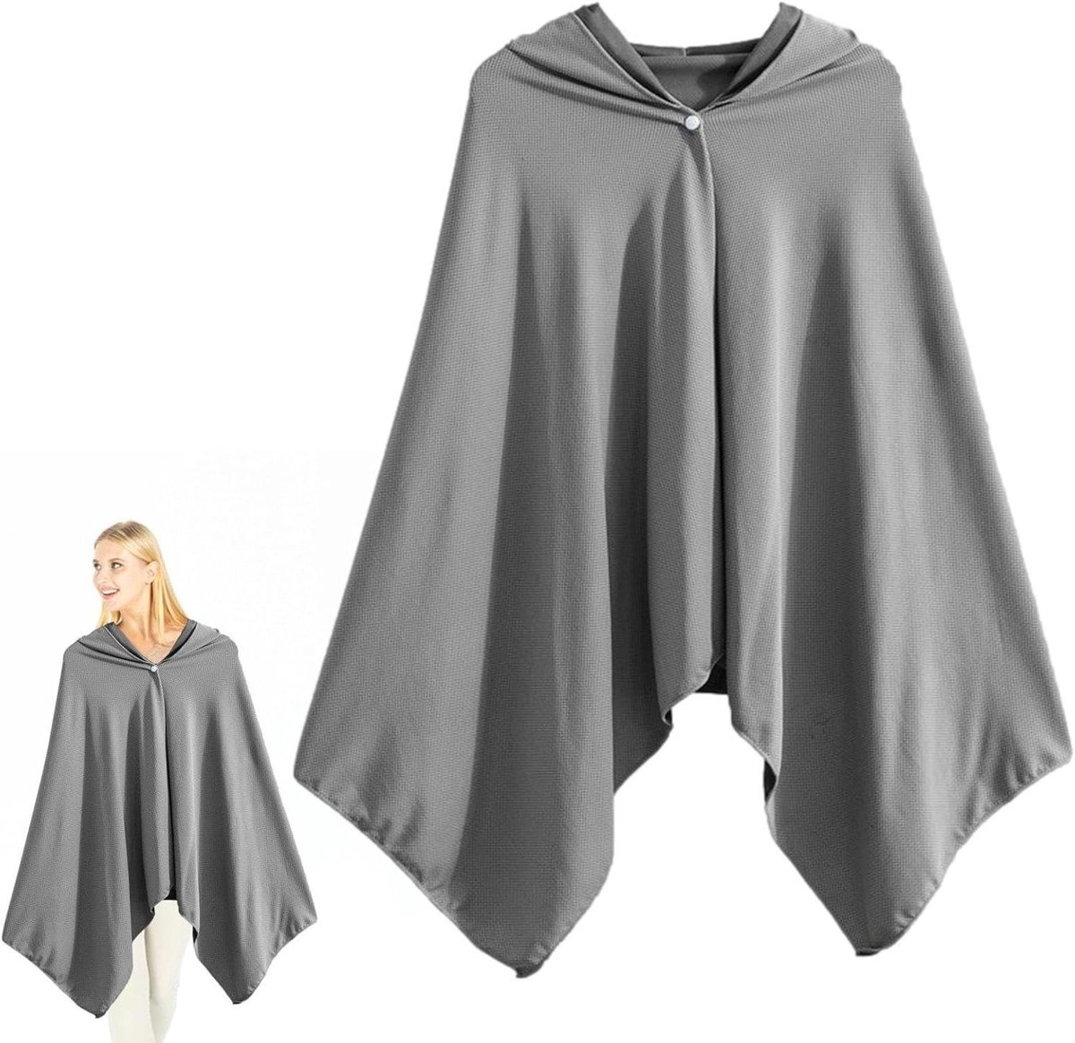 Koelkaap - Koel Sjaal Cape - Buiten Beschermen - Sneldrogend Ademend - 60x145cm - Lichtgrijs