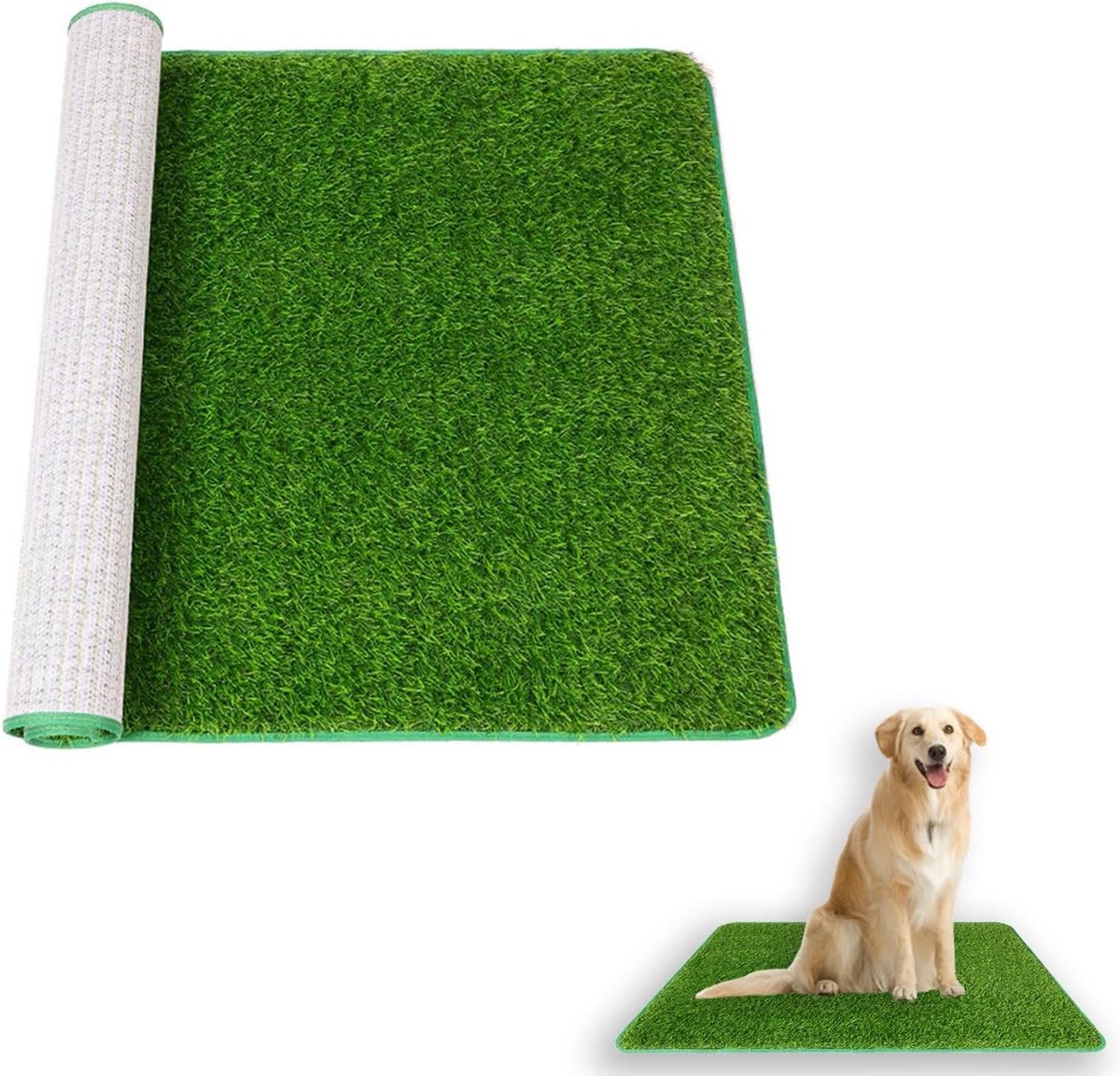 Wasbare Kunstgras Puppy Training Pads, Herbruikbare Puppy Pads voor Binnen, Kattengras en Hondentoilettraining 50x80cm