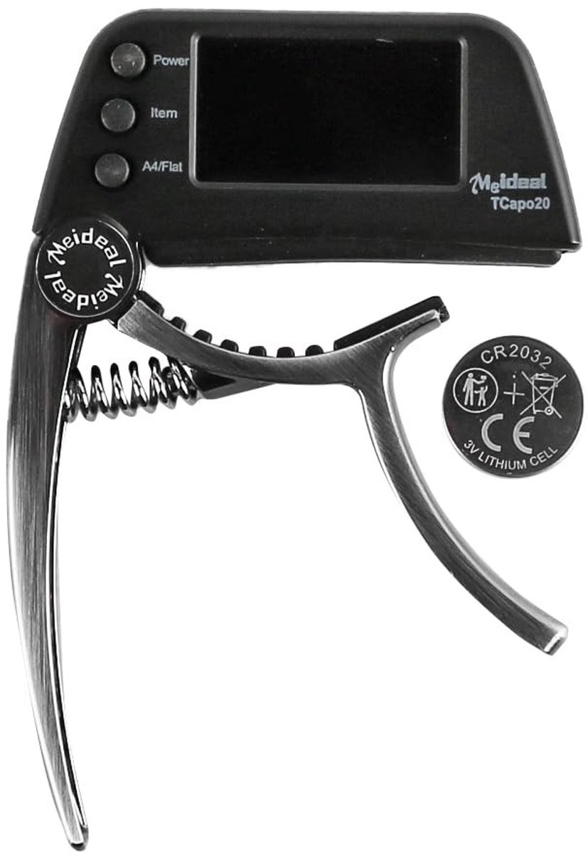 Cosensi - Clip On Gitaar Tuner met Capo en LCD-scherm
