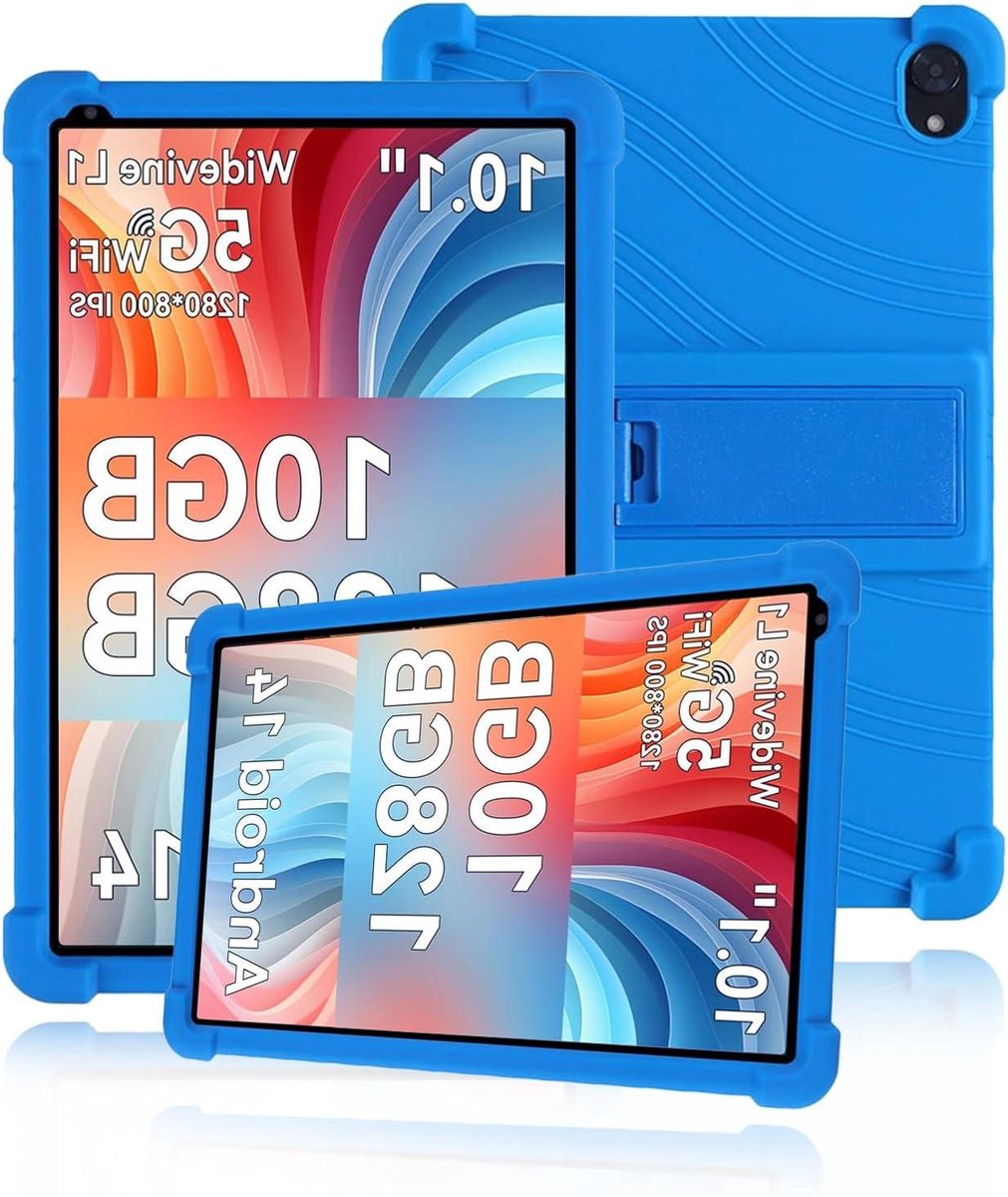 Tablethoes - Beschermhoes tablet - Veilig opbergen - Verstelbare standaard - 101 inch - Blauw