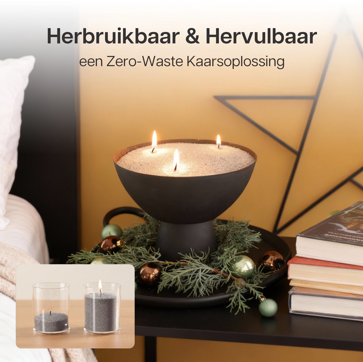 Comforder Kaarsenzand Set met 4 Lonten - 400g Grijs - Kaarsen maken voor Volwassenen - Kaarszand Was & Kaarsenwas - Burning Sand Wax - Kaars Zand Candle Making DIY Kit - 50 Branduren — afbeelding 7
