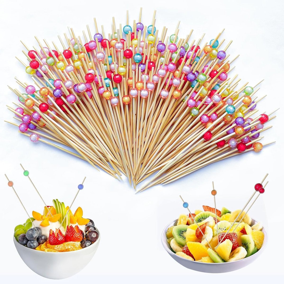 Pack van 200 Houten Cocktailprikkers - 12 cm Decoratie voor Feestjes en Evenementen