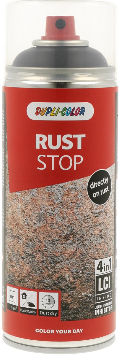 Motip Spuitbus Dupli-Color Rust Stop IJzerglimmer - Zwart