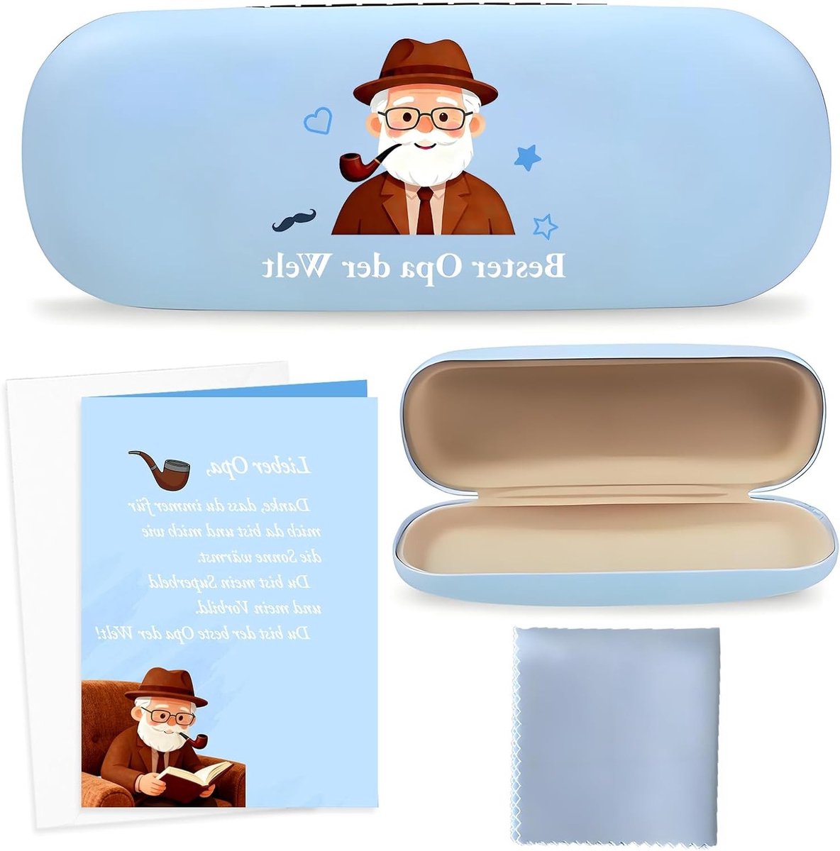 Unieke brillenkoker voor grootouders, perfect cadeau voor oma en opa, gepersonaliseerd en praktisch