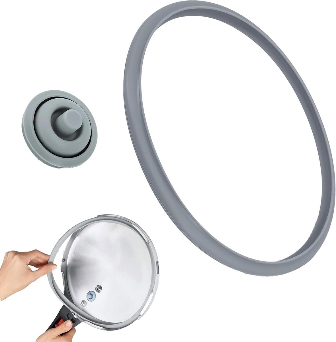 Snelkookpan Onderdelen - Reserveafdichting - Veilig Koken - Voedselveilige Siliconen - 22 cm - Zilver